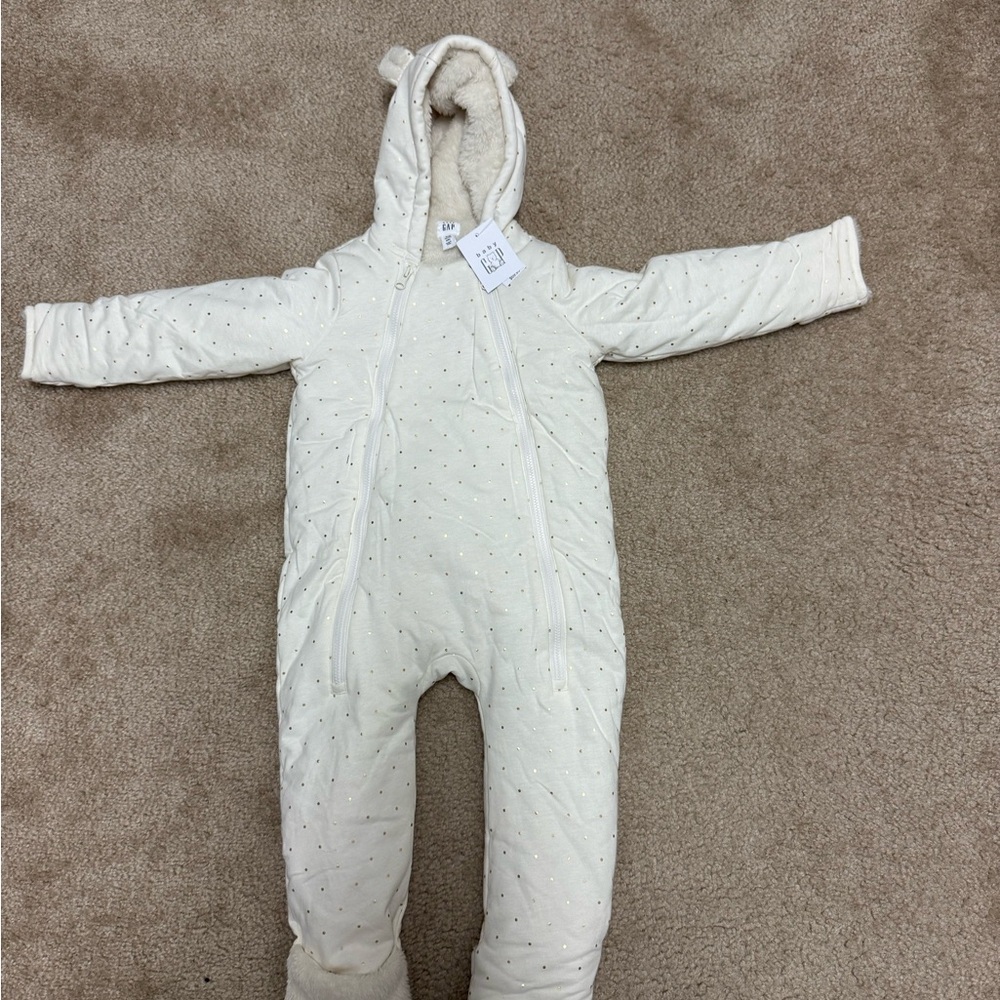 Brand New Gap Baby Sherpa Hoodie One Piece 18-24m